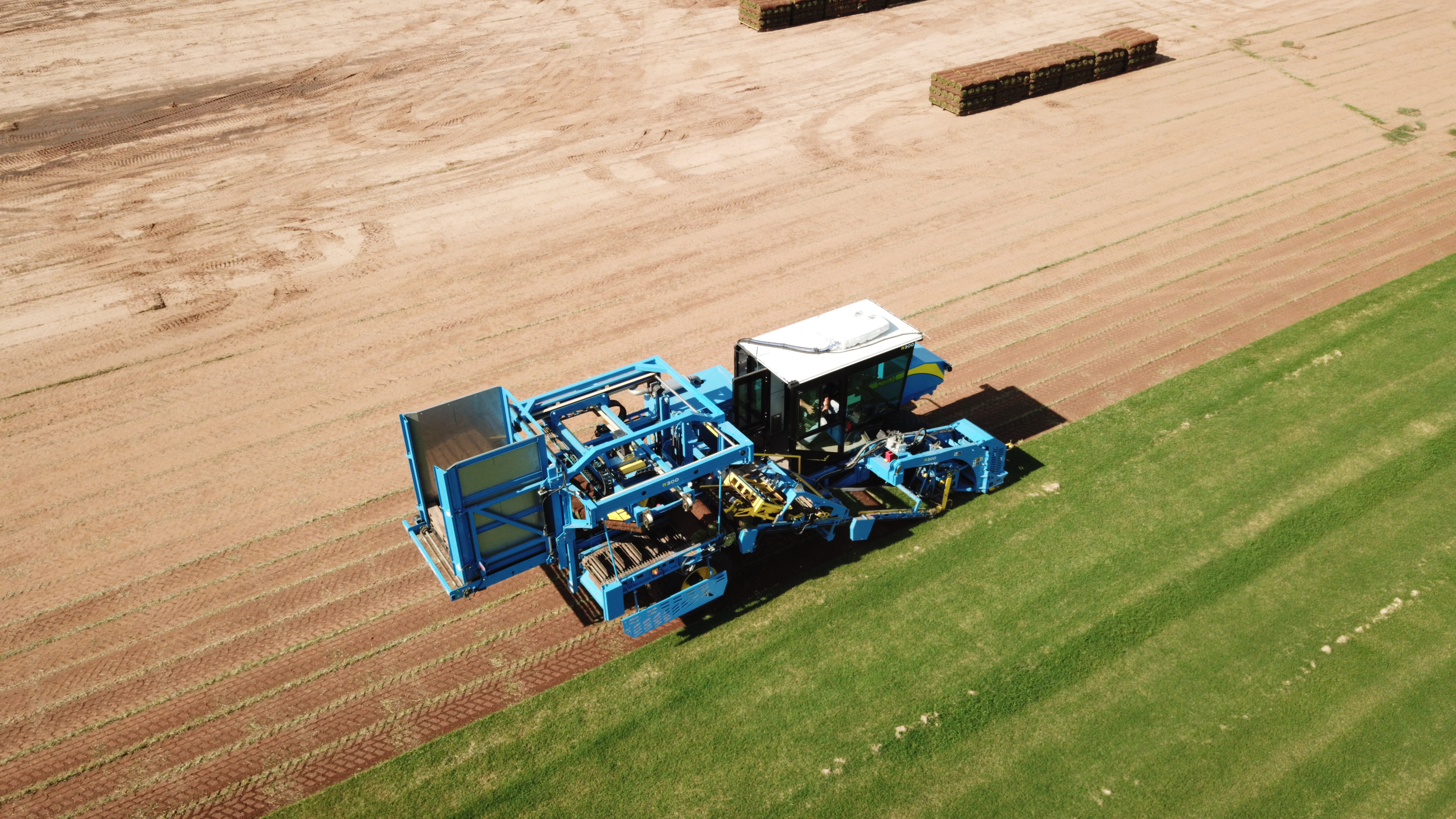Astro Bermuda sod harvesting at Tulsa Grass